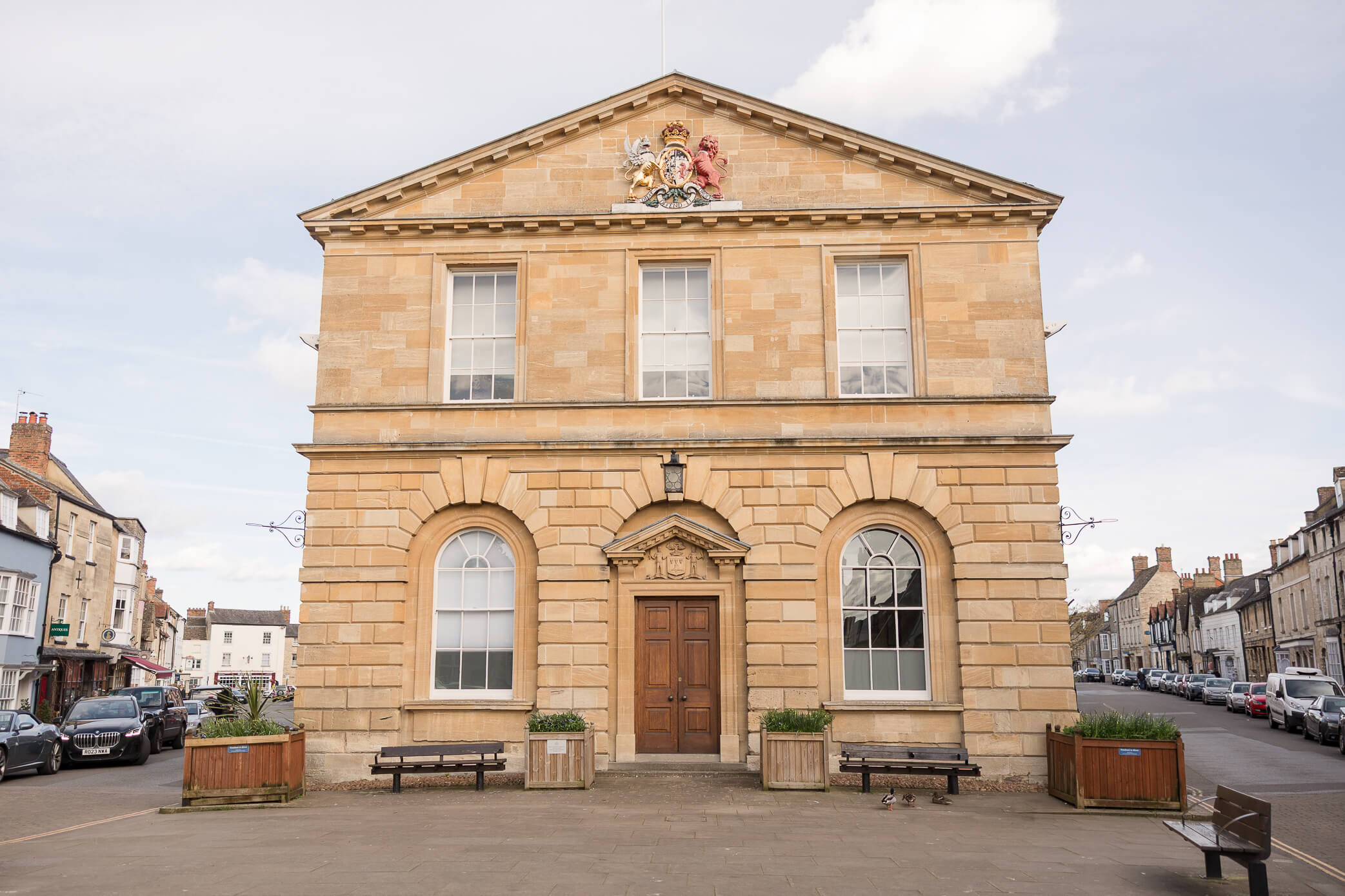 The Woodstock Town Hall where they host weddings