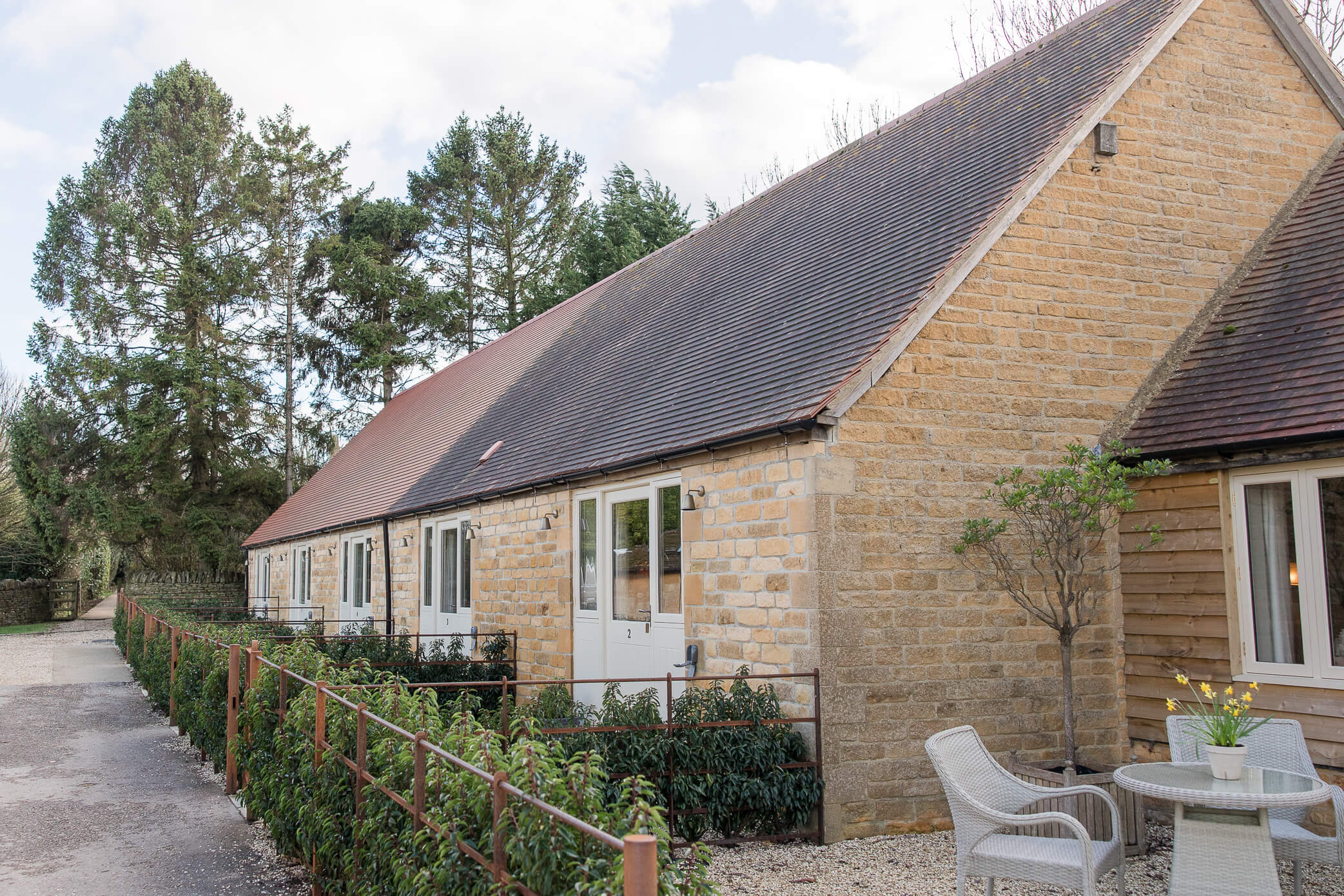 The stables which were converted into accommodation for people having a wedding at the Lapstone Barn wedding venue.